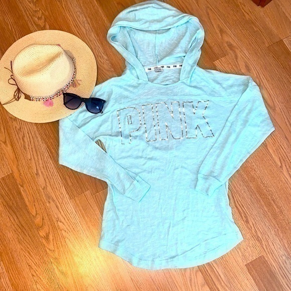 VS PINK || PINK Logo Pullover w/Cutout Back - Picture 1 of 8